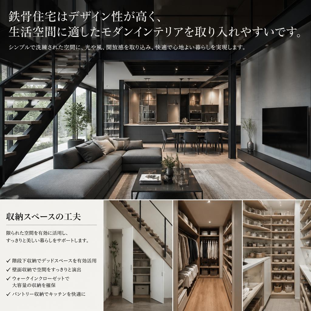 モダンインテリアのスマートな収納