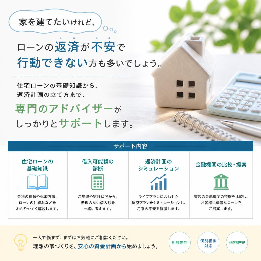 住宅ローンの不安を解消！