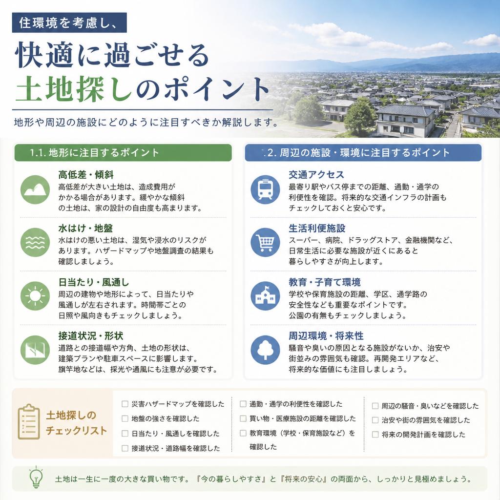 住環境を考慮した土地選び