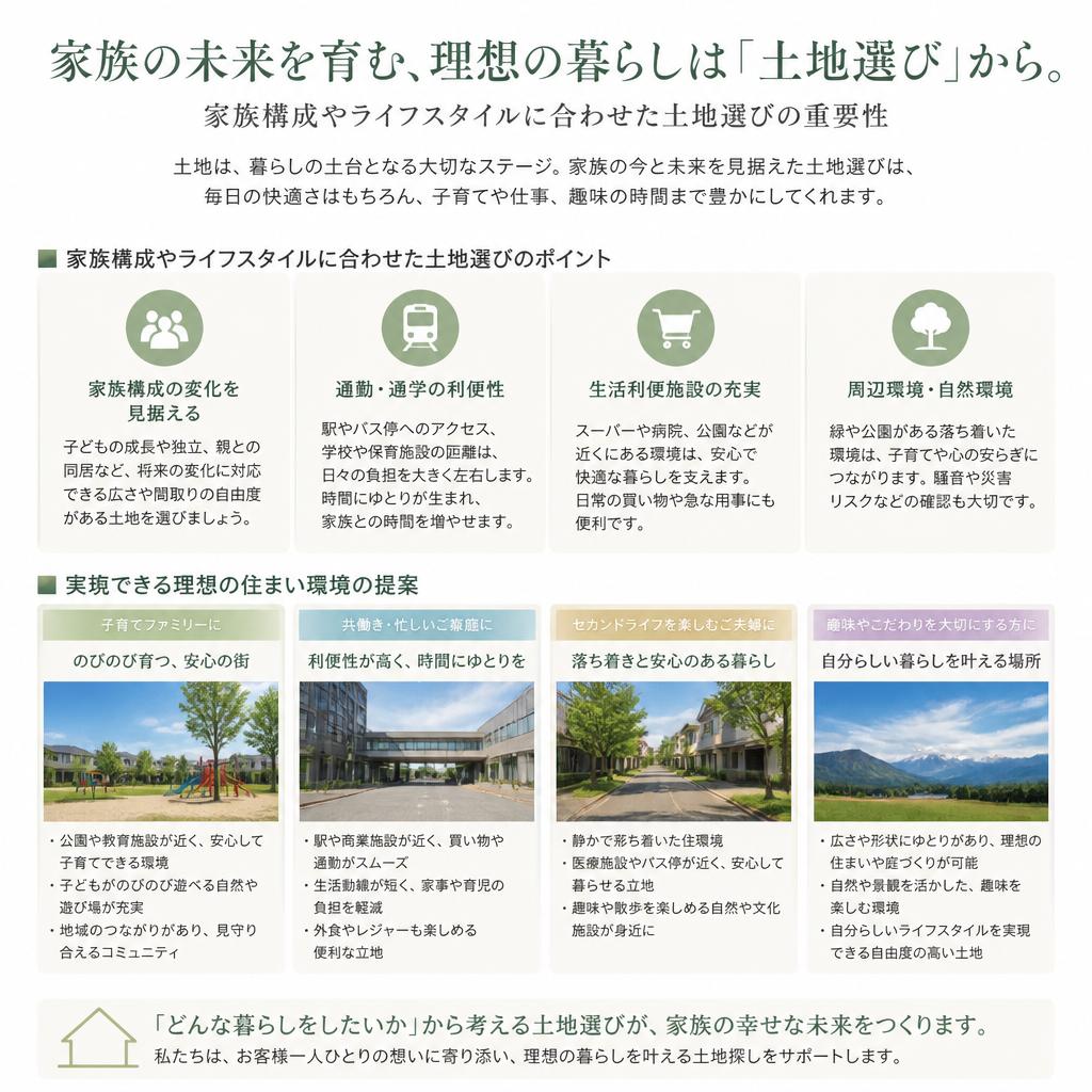 理想のライフスタイルと土地選び