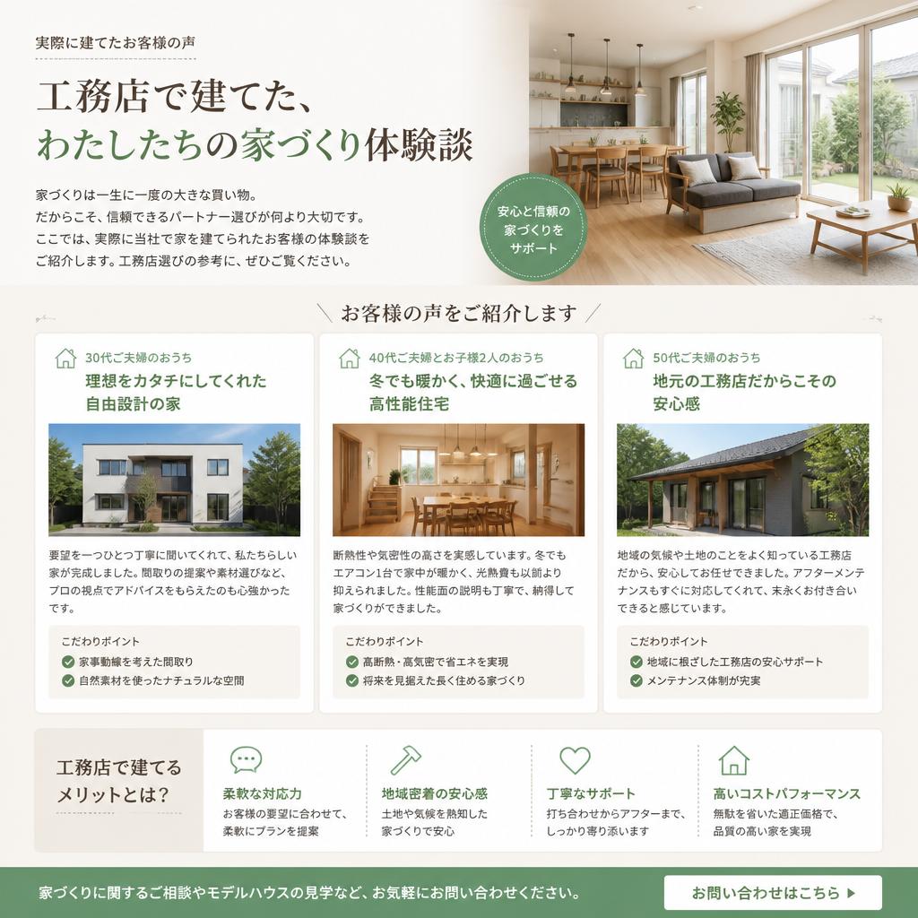 実際のお客様の声