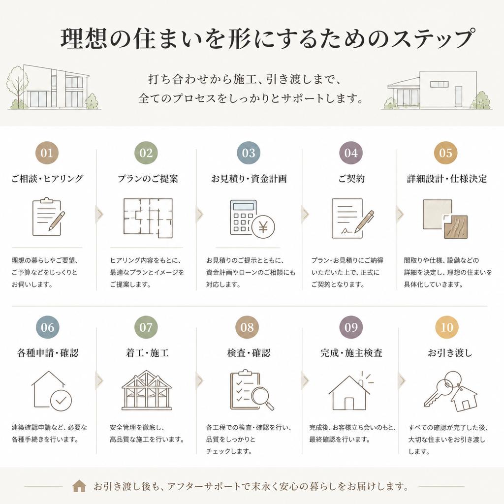 成功する家づくりの流れ