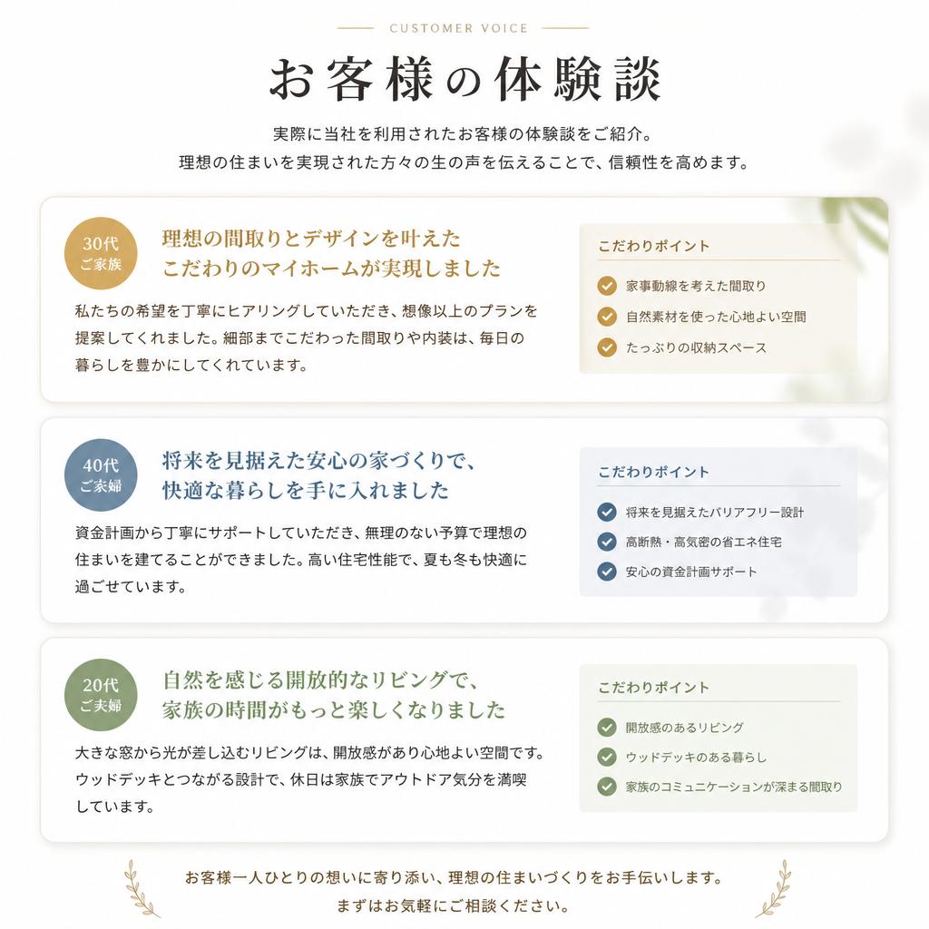 お客様の声（成功事例）