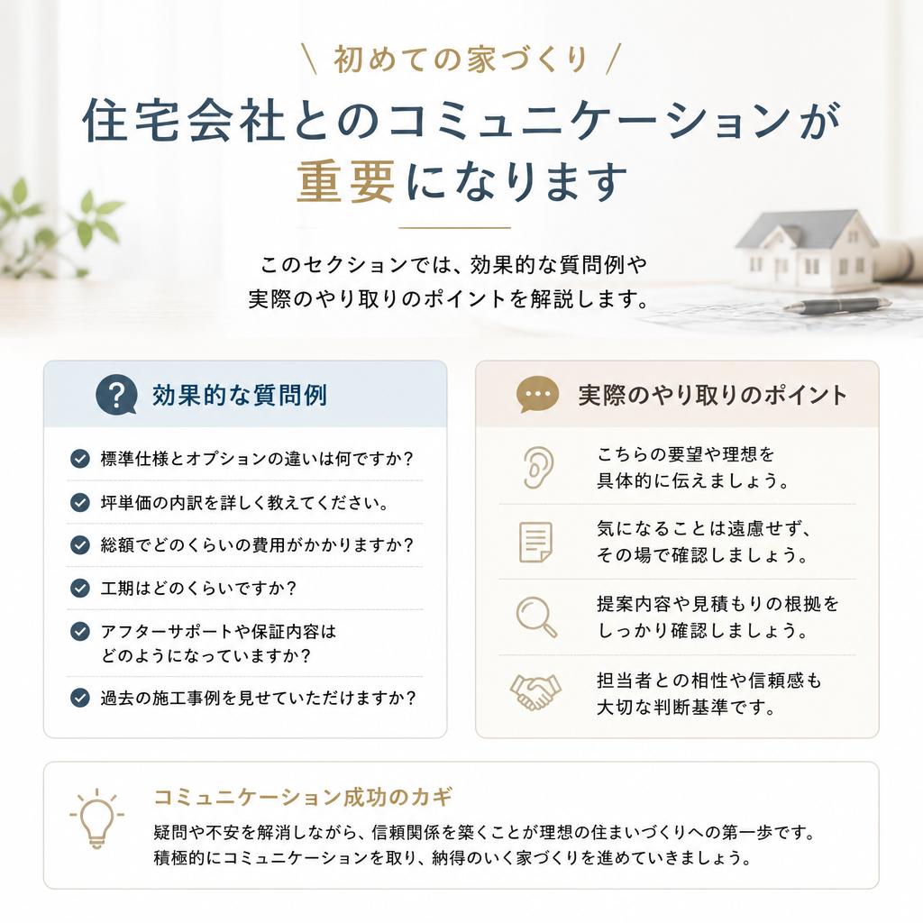 住宅会社との上手なコミュニケーション
