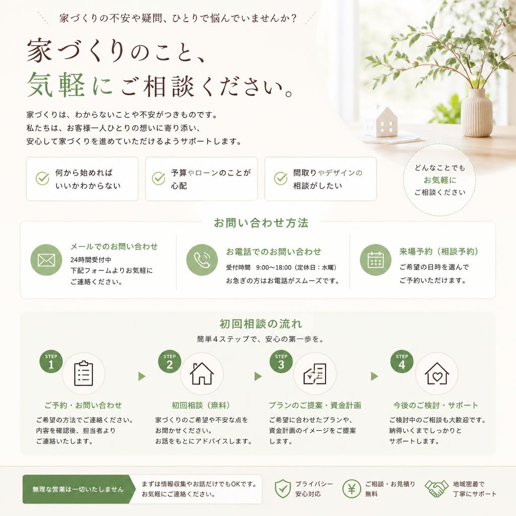 まずは無料相談を！