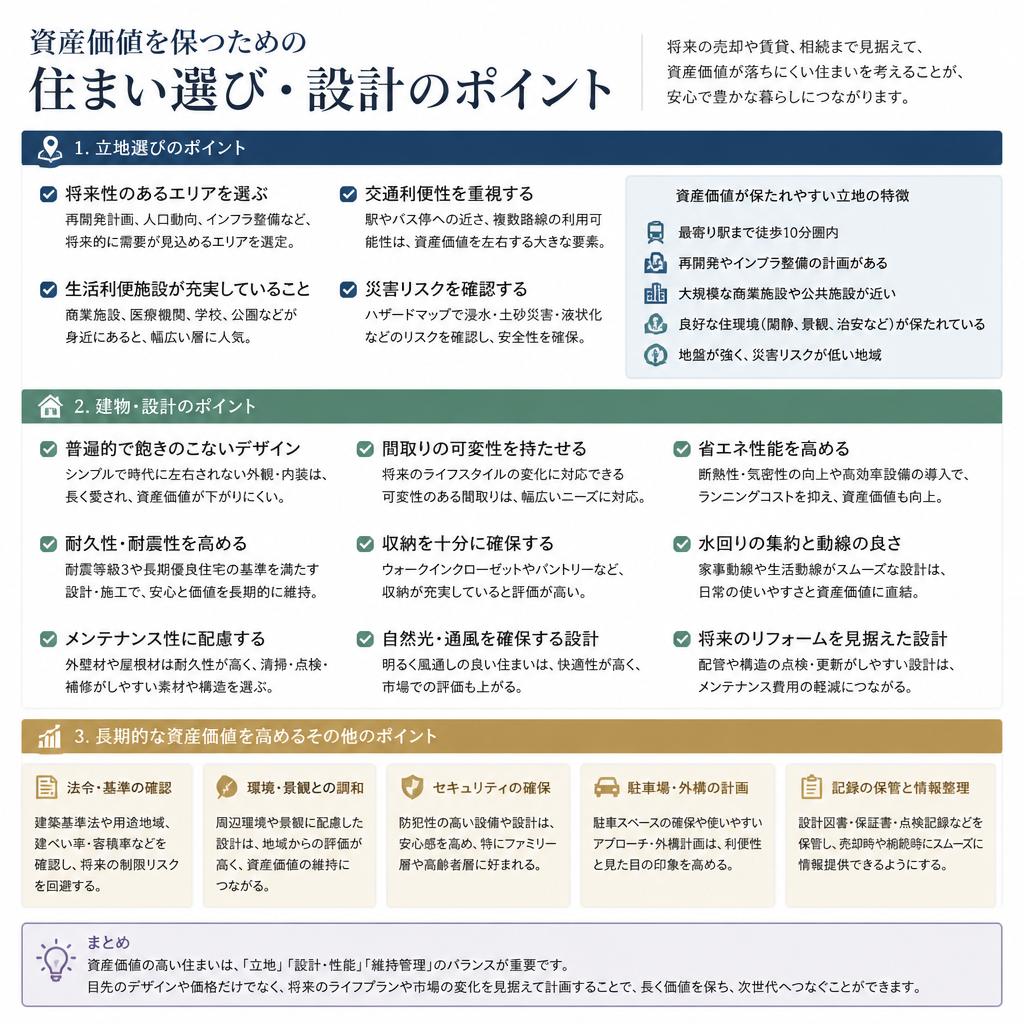 資産価値を維持するためのポイント