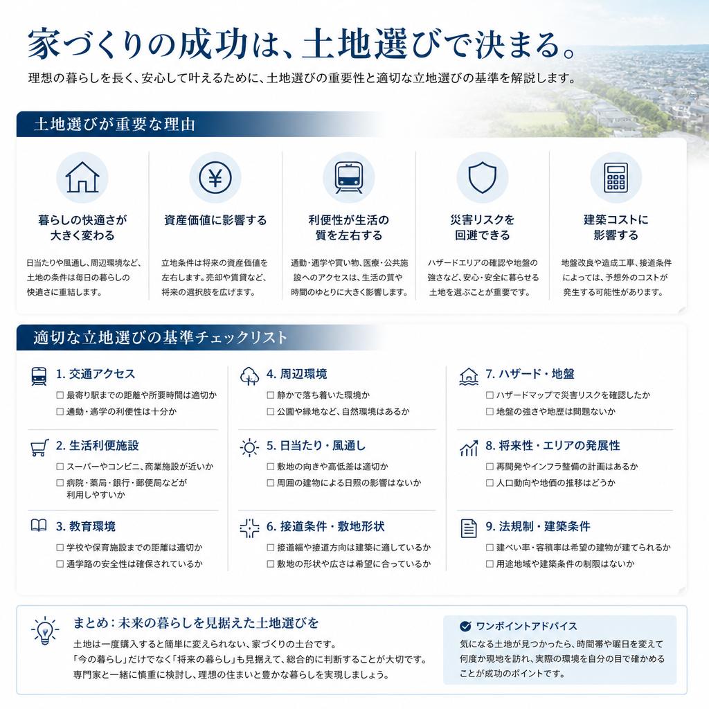 土地選びが家づくりに与える影響