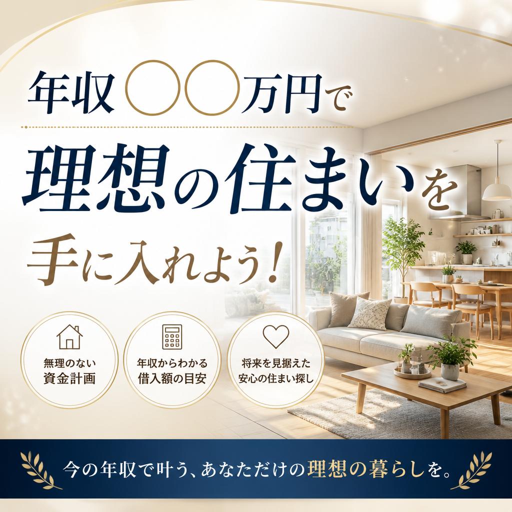 年収〇〇万円で理想の住まいを手に入れよう！