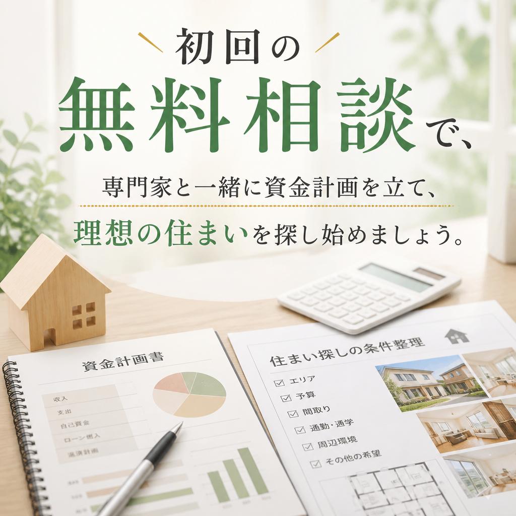 無料相談で安心な住まい選びを！