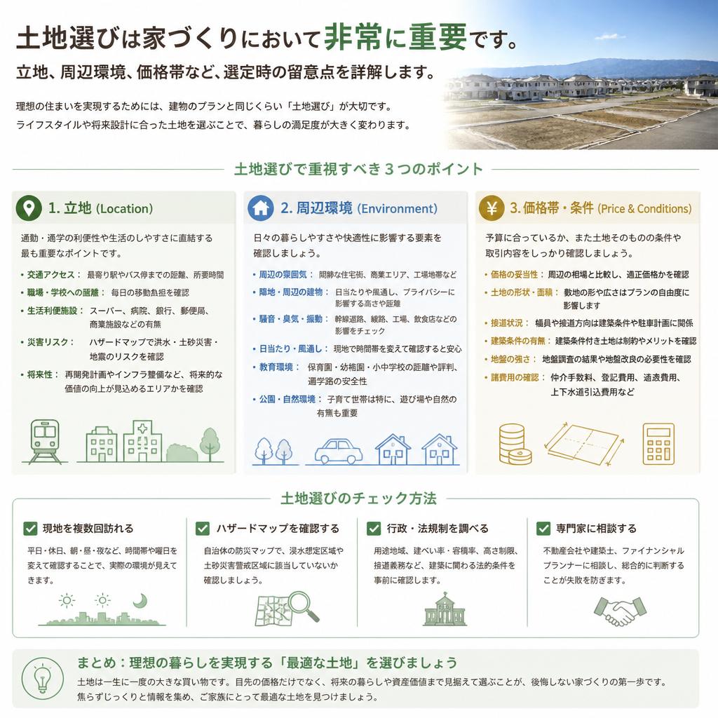 土地探しのポイント
