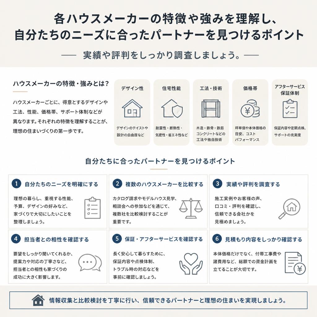 信頼できるハウスメーカーの選び方