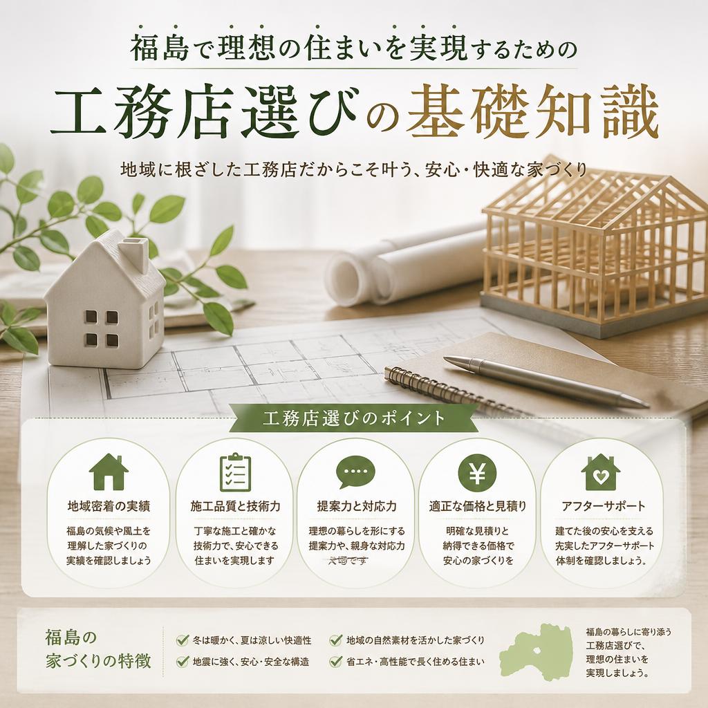 福島で理想の住まいを実現するための工務店選びの基礎知識