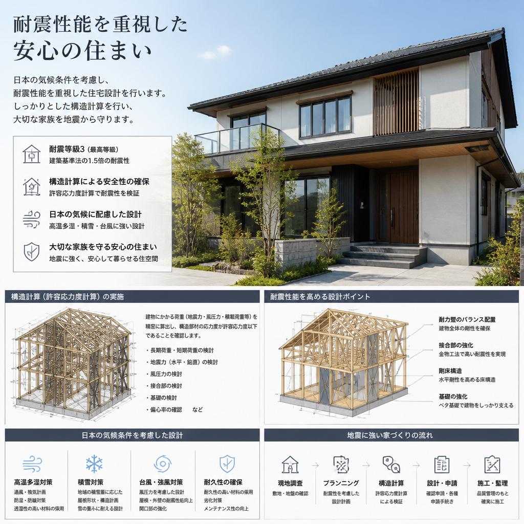 地震に強い、安心な住宅