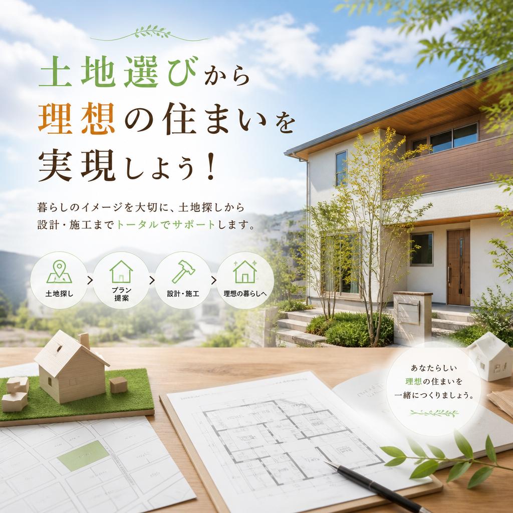 土地選びから理想の住まいを実現しよう！