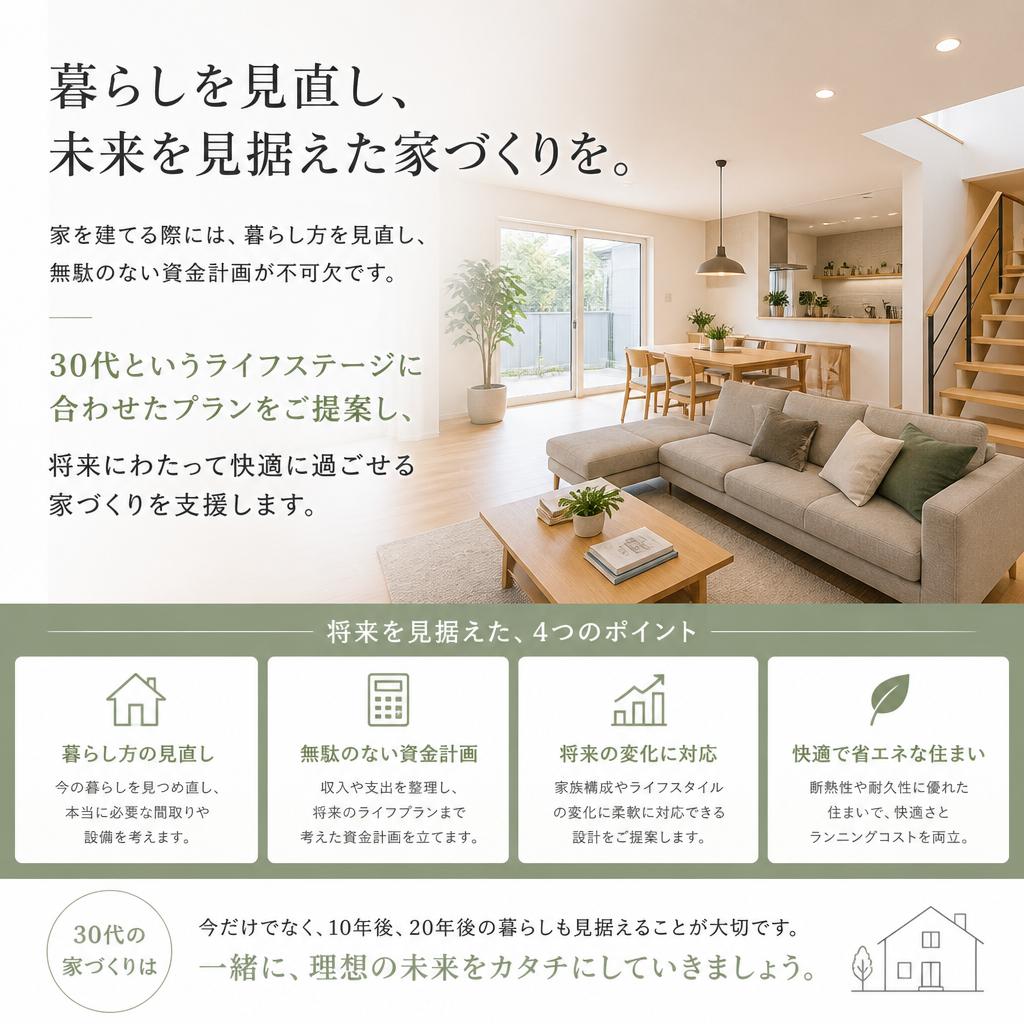 30代のための賢い家づくりのポイント