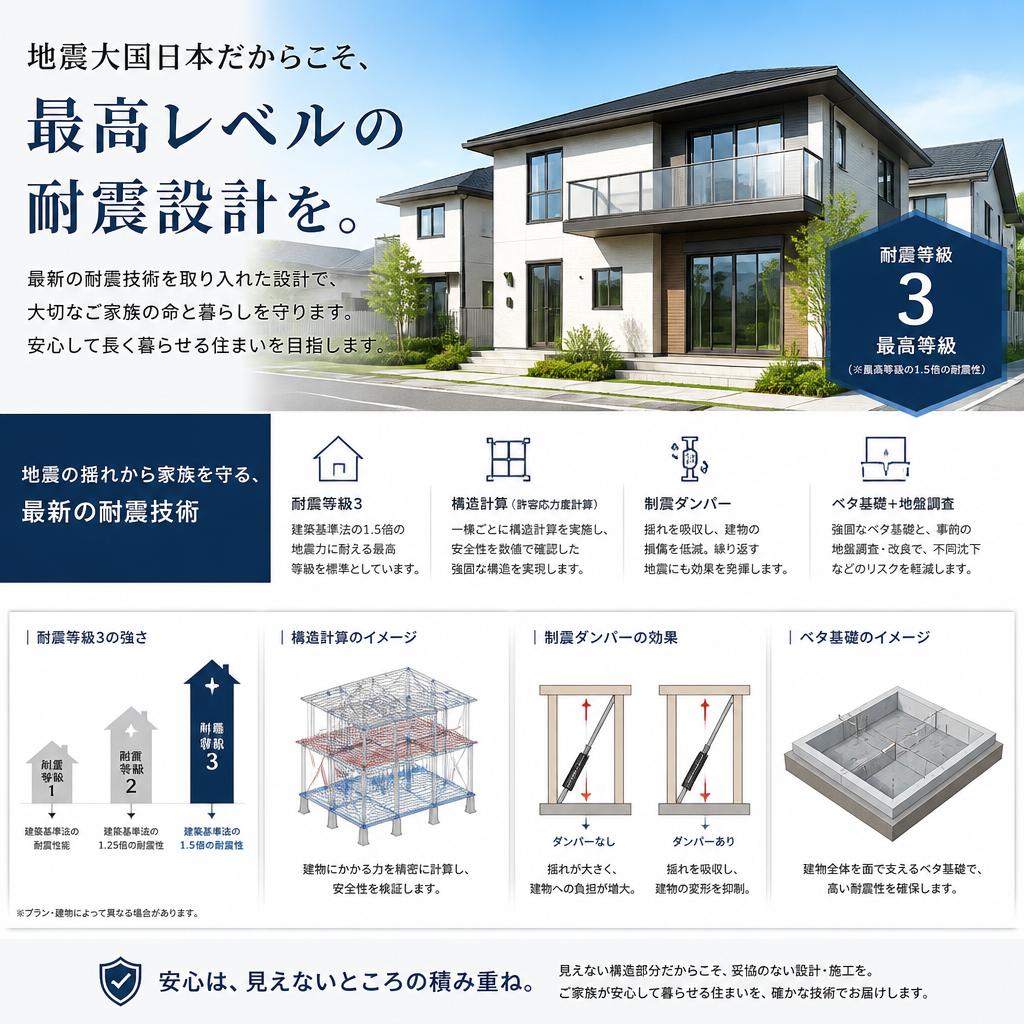 安心の耐震設計で家族を守る