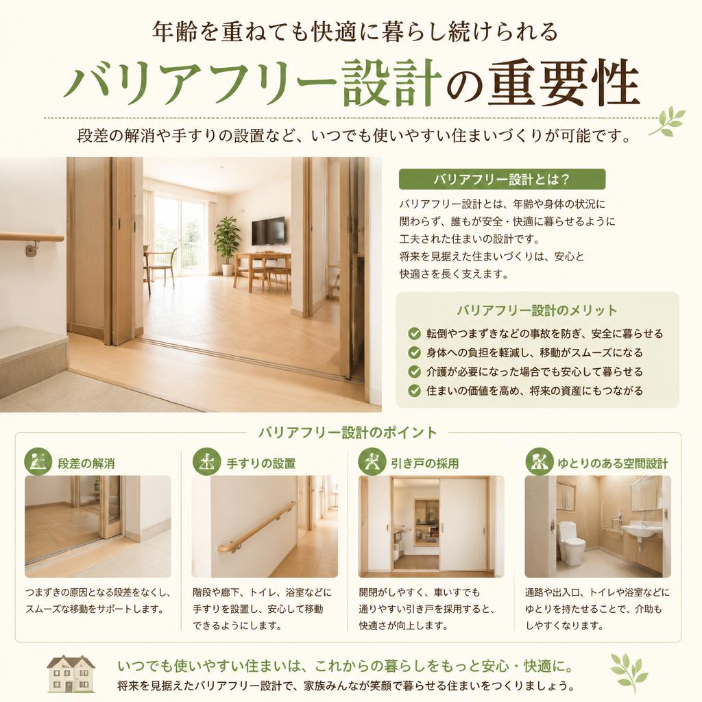 バリアフリー住宅で長く快適に